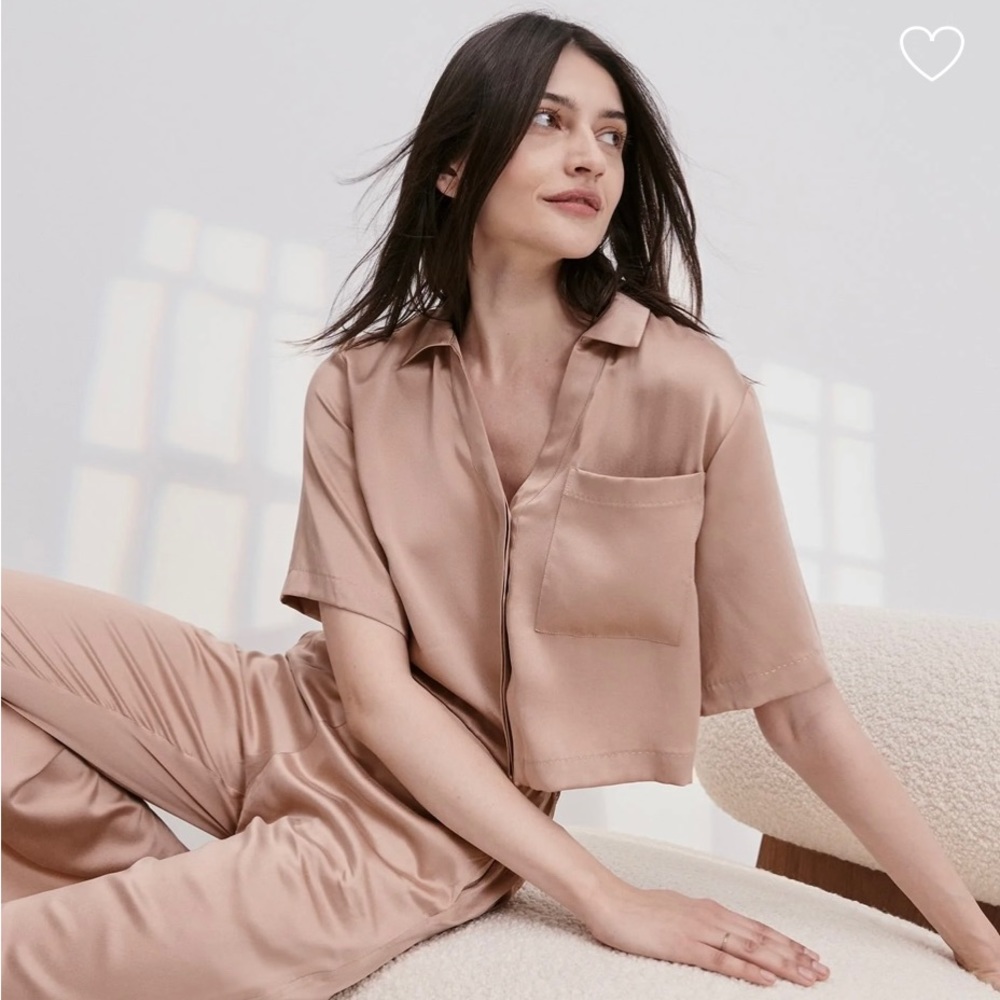 Washable Silk High Rise Pant Set